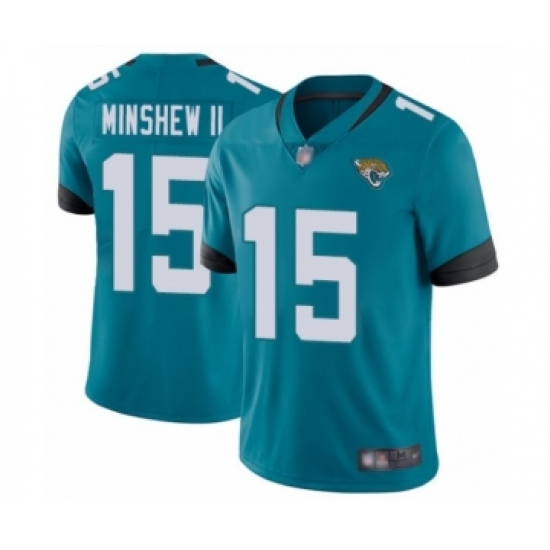 Youth Jacksonville Jaguars 15 Gardner Minshew II Teal Green Alternate Vapor Untouchable Limited Player Football Jersey