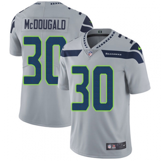 Youth Nike Seattle Seahawks 30 Bradley McDougald Grey Alternate Vapor Untouchable Limited Player NFL Jersey