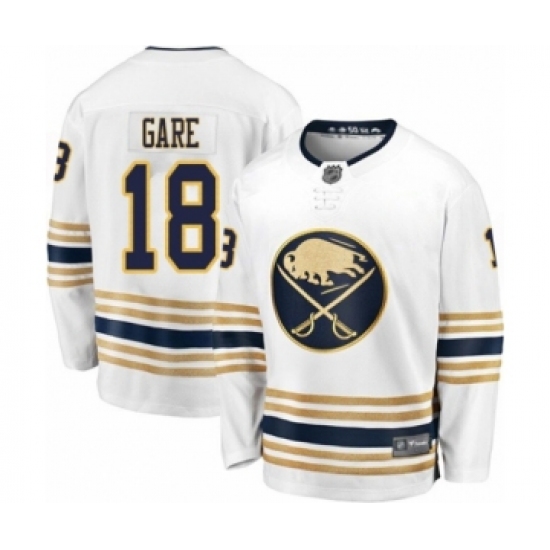 Youth Buffalo Sabres 18 Danny Gare Fanatics Branded White 50th Season Breakaway Hockey Jersey