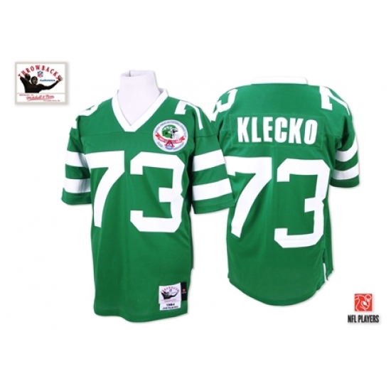 Mitchell and Ness New York Jets 73 Joe Klecko Green Team Color Authentic Throwback NFL Jersey