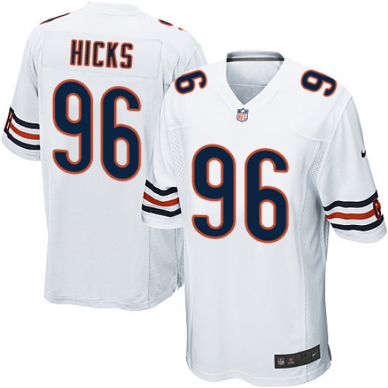 Men's Nike Chicago Bears 96 Akiem Hicks Game White NFL Jersey