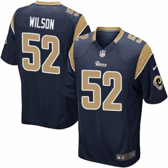 Men's Nike Los Angeles Rams 52 Ramik Wilson Game Navy Blue Team Color NFL Jersey