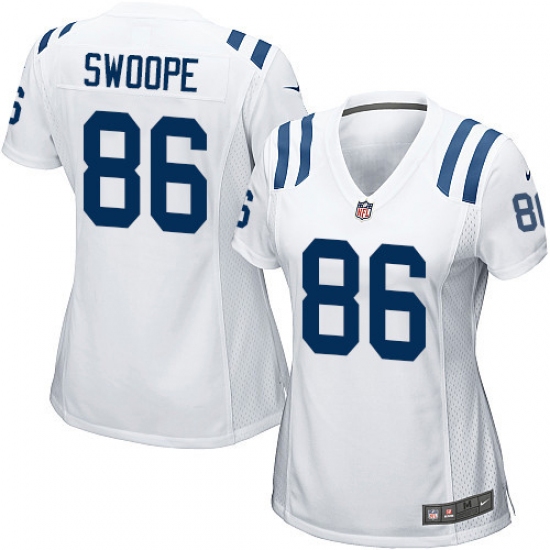 Women's Nike Indianapolis Colts 86 Erik Swoope Game White NFL Jersey