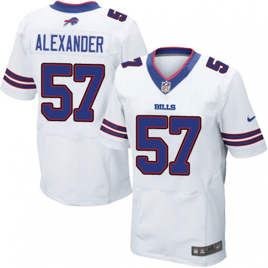 Men's Nike Buffalo Bills 57 Lorenzo Alexander Elite White NFL Jersey