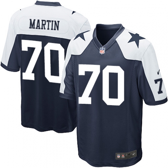 Men's Nike Dallas Cowboys 70 Zack Martin Game Navy Blue Throwback Alternate NFL Jersey