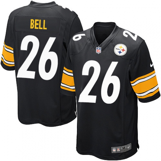 Men's Nike Pittsburgh Steelers 26 Le'Veon Bell Game Black Team Color NFL Jersey