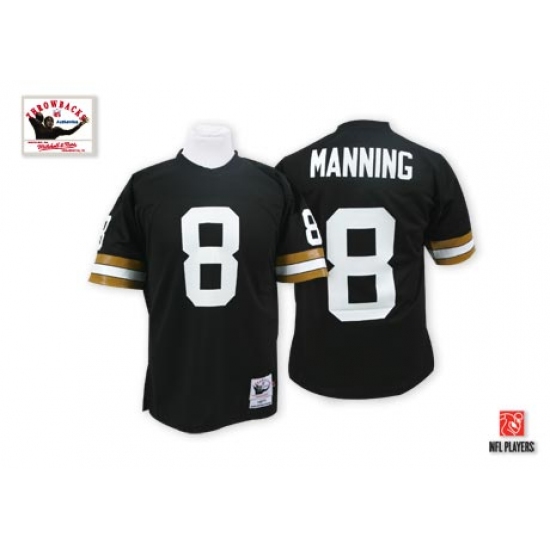 Mitchell And Ness New Orleans Saints 8 Archie Manning Black Authentic Throwback NFL Jersey