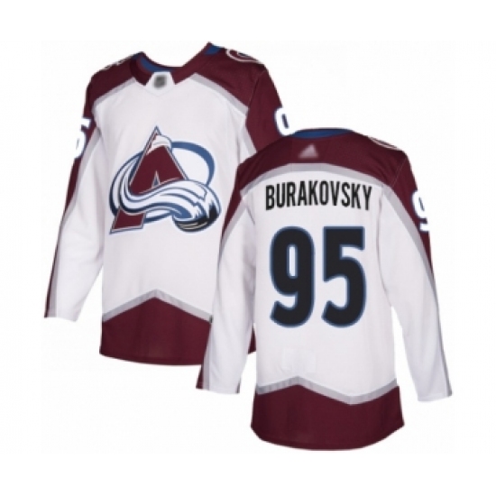Youth Colorado Avalanche 95 Andre Burakovsky Authentic White Away Hockey Jersey
