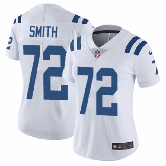 Women's Nike Indianapolis Colts 72 Braden Smith White Vapor Untouchable Limited Player NFL Jersey