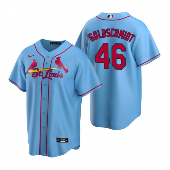 Men's Nike St. Louis Cardinals 46 Paul Goldschmidt Light Blue Alternate Stitched Baseball Jersey