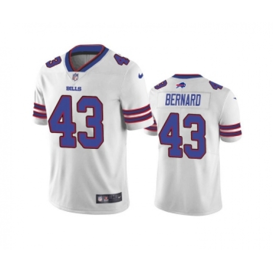 Men's Buffalo Bills 43 Terrel Bernard White Vapor Untouchable Limited Stitched Jersey