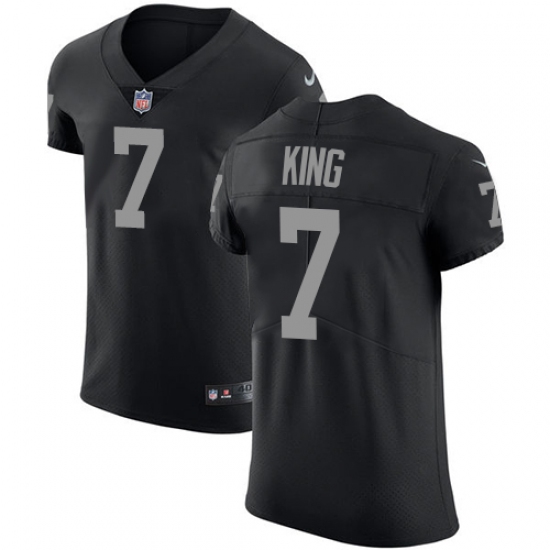 Men's Nike Oakland Raiders 7 Marquette King Black Team Color Vapor Untouchable Elite Player NFL Jersey