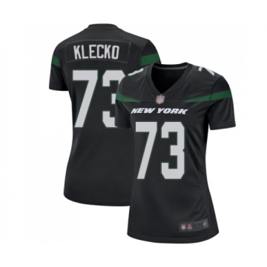 Women's New York Jets 73 Joe Klecko Game Black Alternate Football Jersey