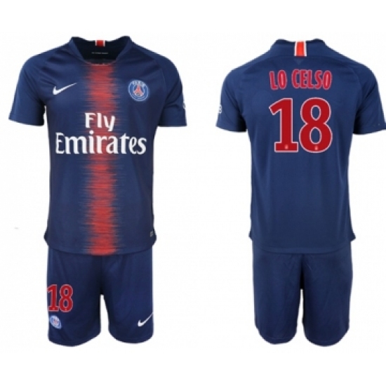 Paris Saint-Germain 18 Lo Celso Home Soccer Club Jersey