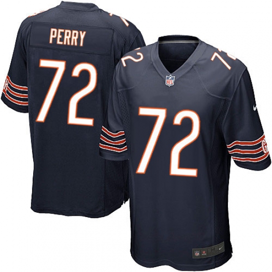 Men's Nike Chicago Bears 72 William Perry Game Navy Blue Team Color NFL Jersey