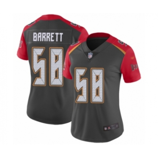 Women's Tampa Bay Buccaneers 58 Shaquil Barrett Limited Gray Inverted Legend Football Jersey