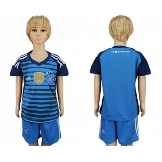 Germany Blank Blue Kid Soccer Country Jersey