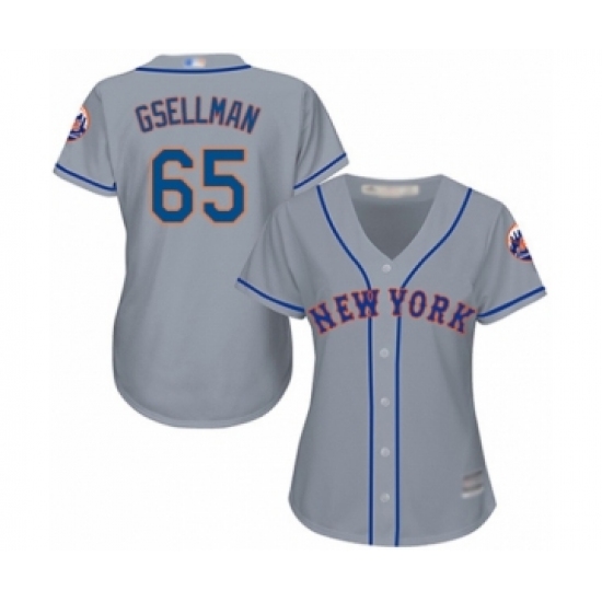 Women's New York Mets 63 Robert Gsellman Authentic Grey Road Cool Base Baseball Player Jersey