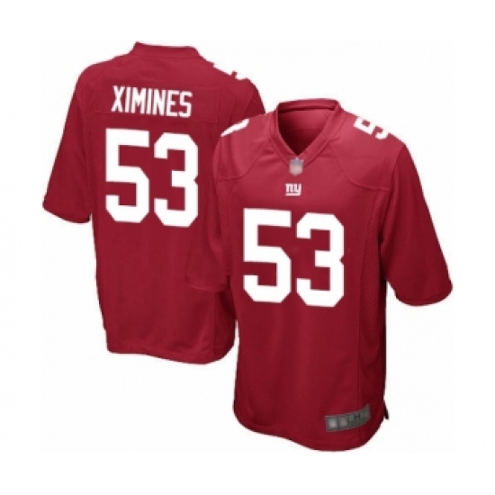 Men's New York Giants 53 Oshane Ximines Game Red Alternate Football Jersey