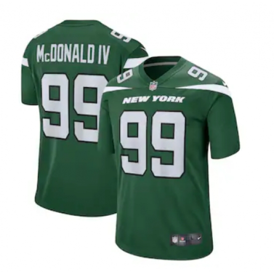 Men's Nike New York Jets 99 Will McDonald IV Gotham Green 2023 NFL Draft First Round Pick Jersey