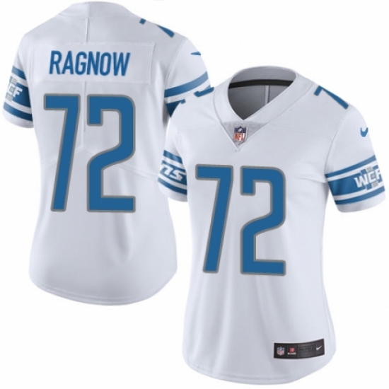 Women's Nike Detroit Lions 72 Frank Ragnow White Vapor Untouchable Limited Player NFL Jersey