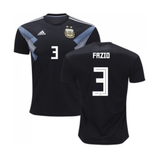 Argentina 3 Fazio Away Kid Soccer Country Jersey
