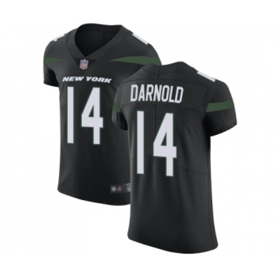 Men's New York Jets 14 Sam Darnold Black Alternate Vapor Untouchable Elite Player Football Jersey