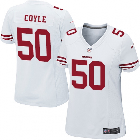 Women Nike San Francisco 49ers 50 Brock Coyle Game White NFL Jersey