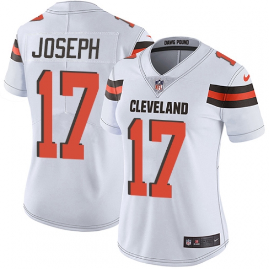Women's Nike Cleveland Browns 17 Greg Joseph White Vapor Untouchable Limited Player NFL Jersey