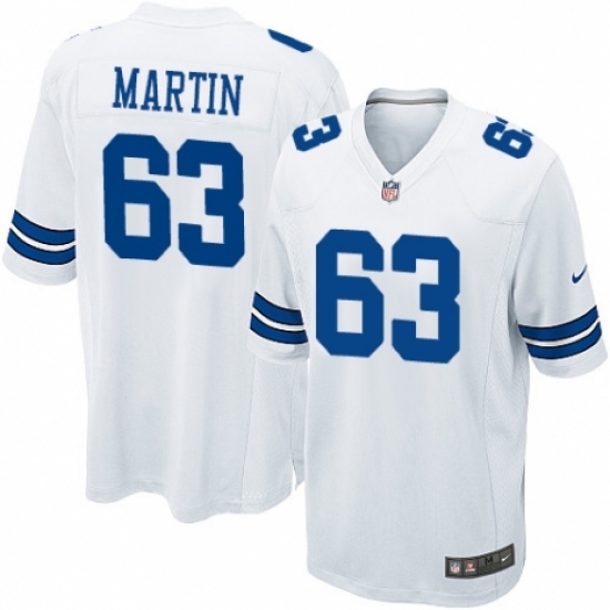 Men's Nike Dallas Cowboys 63 Marcus Martin Game White NFL Jersey