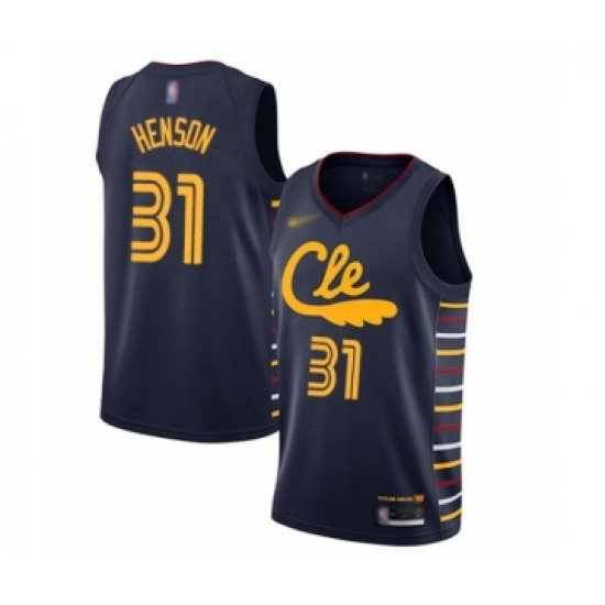 Women's Cleveland Cavaliers 31 John Henson Swingman Navy Basketball Jersey - 2019 20 City Edition