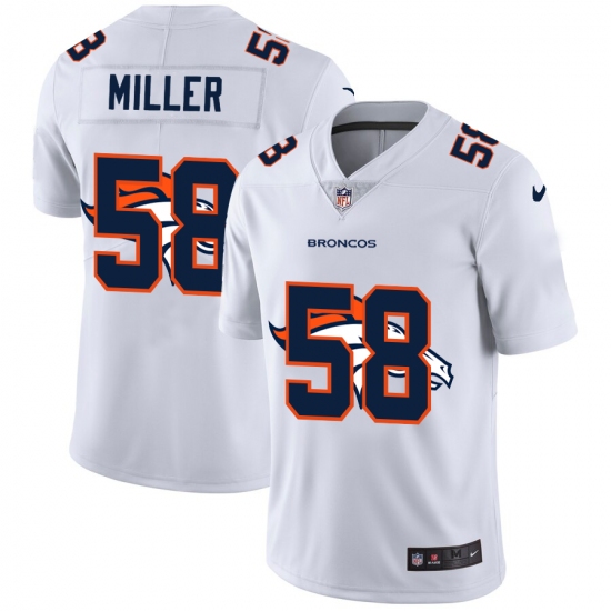 Men's Denver Broncos 58 Von Miller White Nike White Shadow Edition Limited Jersey