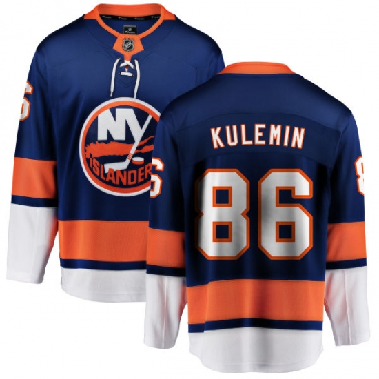 Men's New York Islanders 86 Nikolay Kulemin Fanatics Branded Royal Blue Home Breakaway NHL Jersey