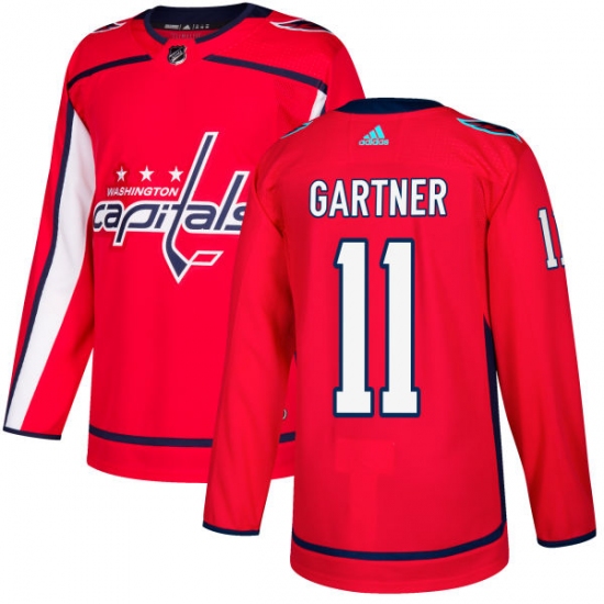Youth Adidas Washington Capitals 11 Mike Gartner Authentic Red Home NHL Jersey