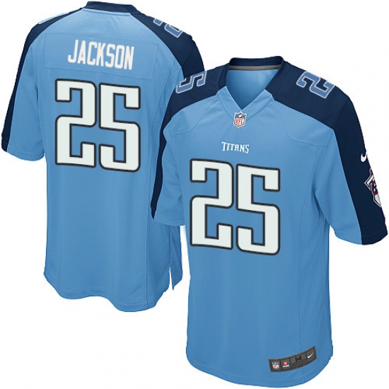 Men's Nike Tennessee Titans 25 Adoree' Jackson Game Light Blue Team Color NFL Jersey