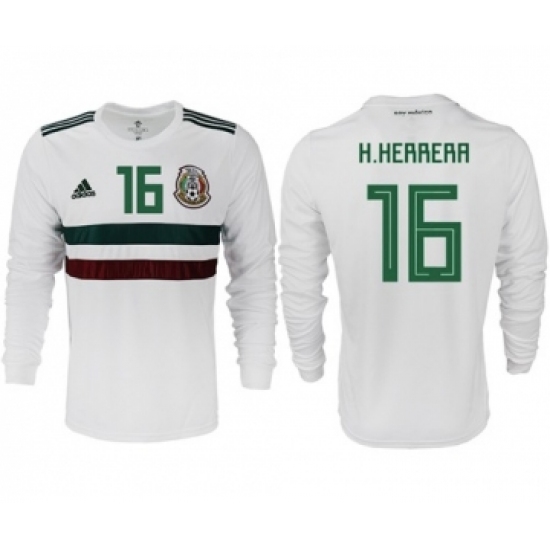Mexico 16 H.Herrera Away Long Sleeves Soccer Country Jersey