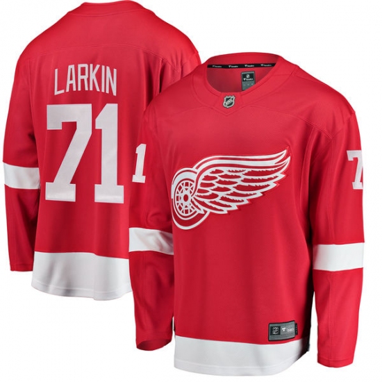 Men's Detroit Red Wings 71 Dylan Larkin Fanatics Branded Red Home Breakaway NHL Jersey