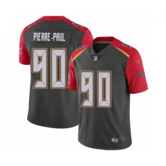 Youth Tampa Bay Buccaneers 90 Jason Pierre-Paul Limited Gray Inverted Legend Football Jersey