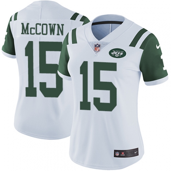Women's Nike New York Jets 15 Josh McCown Elite White NFL Jersey