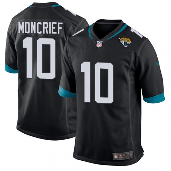 Men's Nike Jacksonville Jaguars 10 Donte Moncrief Game Black Team Color NFL Jersey