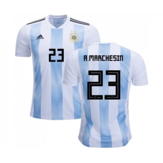 Argentina 23 A.Marchesin Home Soccer Country Jersey