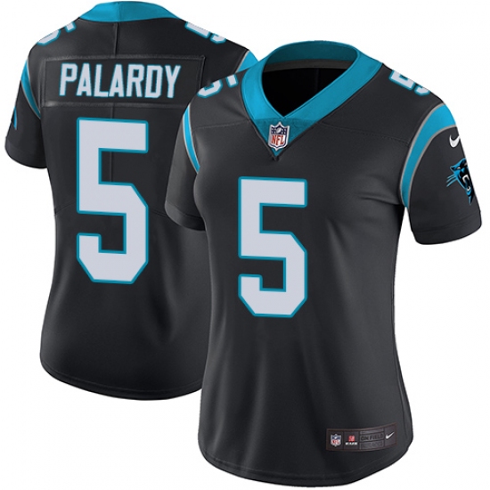 Women's Nike Carolina Panthers 5 Michael Palardy Black Team Color Vapor Untouchable Limited Player NFL Jersey