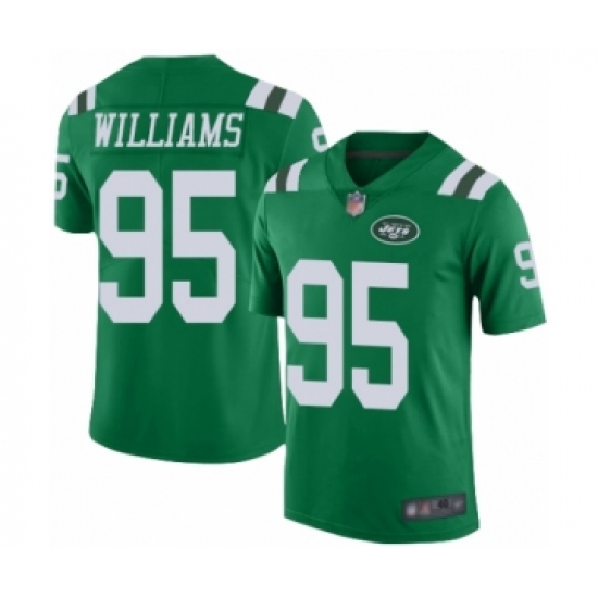 Men's New York Jets 95 Quinnen Williams Elite Green Rush Vapor Untouchable Football Jersey