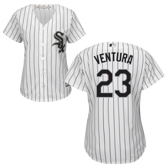 Women's Majestic Chicago White Sox 23 Robin Ventura Authentic White Home Cool Base MLB Jersey