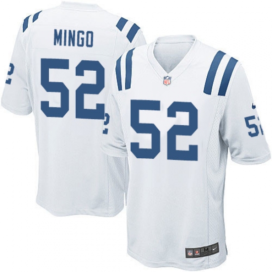 Men's Nike Indianapolis Colts 52 Barkevious Mingo Game White NFL Jersey