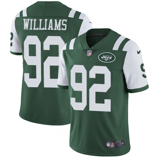 Men's Nike New York Jets 92 Leonard Williams Green Team Color Vapor Untouchable Limited Player NFL Jersey