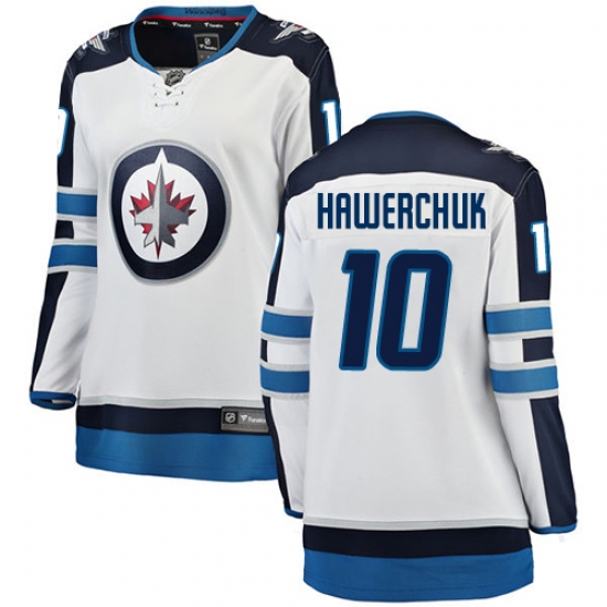 Women's Winnipeg Jets 10 Dale Hawerchuk Fanatics Branded White Away Breakaway NHL Jersey