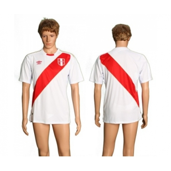 Peru Blank Home Soccer Country Jersey