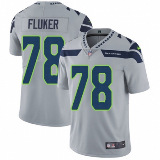 Youth Nike Seattle Seahawks 78 D.J. Fluker Grey Alternate Vapor Untouchable Limited Player NFL Jersey