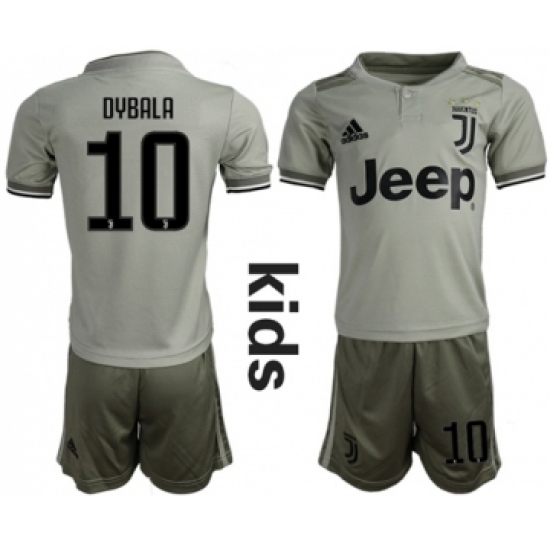 Juventus 10 Dybala Away Kid Soccer Club Jersey